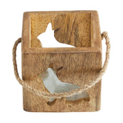 Bunny Hop Wooden Bunny Cutout Box w/ Twine 4.75x5x5 (2PC Bundle)