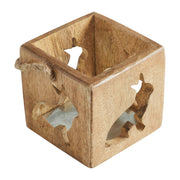 Bunny Hop Wooden Bunny Cutout Box w/ Twine 4.75x5x5 (2PC Bundle)