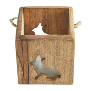 Bunny Hop Wooden Bunny Cutout Box w/ Twine 4x4x4 (2PC Bundle)