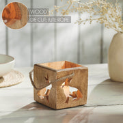Bunny Hop Wooden Bunny Cutout Box w/ Twine 4x4x4 (2PC Bundle)