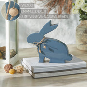 Bunny Hop Wooden Enamel Bunny w/ Natural Beads 9x9.5x1.5 (2PC Bundle)
