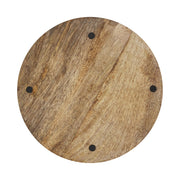 Bunny Hop Wooden Plate Natural w/ Bunny & Wreath 11.5 inch Diameter (2PC Bundle)