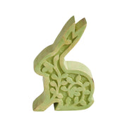 Bunny Hop Wooden Sitting Bunny In Green 6.75x5x1.5 (2PC Bundle)