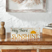 Spring In Bloom Hey There SunshineWall Sign 4x11x0.75 (2PC Bundle)