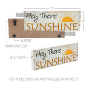 Spring In Bloom Hey There SunshineWall Sign 4x11x0.75 (2PC Bundle)