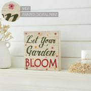 Spring In Bloom Let Your Garden BloomBlock Sign 8x8x1 (2PC Bundle)
