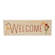 Spring In Bloom Welcome w/ Butterfly & BeeWall Sign 4x12x1 (2PC Bundle)