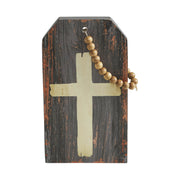 Celebrate Grace Cross w/ Beaded TwineTag Ornament 9x5x0.75 (2PC Bundle)