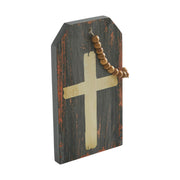 Celebrate Grace Cross w/ Beaded TwineTag Ornament 9x5x0.75 (2PC Bundle)