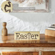 Celebrate Grace Easter w/ Cross Antique WhiteWall Sign 3x9x1 (2PC Bundle)