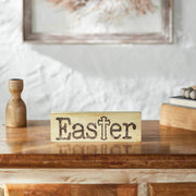 Celebrate Grace Easter w/ Cross Antique WhiteWall Sign 3x9x1 (2PC Bundle)