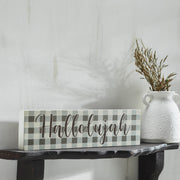 Celebrate Grace Hallelujah Grey CheckWall Sign 4x15x1 (2PC Bundle)