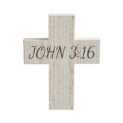 Celebrate Grace John 3:16 CrossWall Sign 10x7.5x0.75 (2PC Bundle)