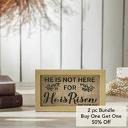 Celebrate Grace Matthew 28:6 He Is RisenWall Sign 6x10x0.5 (2PC Bundle)