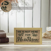 Celebrate Grace Matthew 28:6 He Is RisenWall Sign 6x10x0.5 (2PC Bundle)