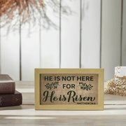 Celebrate Grace Matthew 28:6 He Is RisenWall Sign 6x10x0.5 (2PC Bundle)