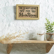 Celebrate Grace Matthew 28:6 He Is RisenWall Sign 6x10x0.5 (2PC Bundle)