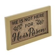 Celebrate Grace Matthew 28:6 He Is RisenWall Sign 6x10x0.5 (2PC Bundle)