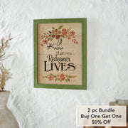 Celebrate Grace My Redeemer LivesWall Sign 12x10x0.5 (2PC Bundle)