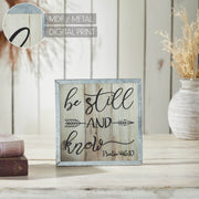 Celebrate Grace Psalm 46:10 Be Still And KnowWall Sign 10x10x0.5 (2PC Bundle)