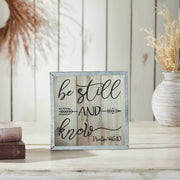 Celebrate Grace Psalm 46:10 Be Still And KnowWall Sign 10x10x0.5 (2PC Bundle)