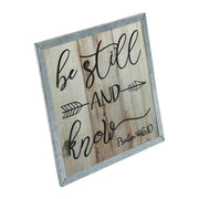Celebrate Grace Psalm 46:10 Be Still And KnowWall Sign 10x10x0.5 (2PC Bundle)