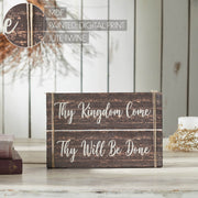 Celebrate Grace Thy Kingdom Come Distressed GreyWall Sign 9x14x1 (2PC Bundle)
