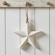 Wooden Star Ornament White 8x8x1.5 (2PC Bundle)