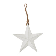 Wooden Star Ornament White 8x8x1.5 (2PC Bundle)