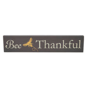 Buzzy Bees Bee Thankful GreyWall Sign 3x14x0.75 (2PC Bundle)