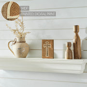 Celebrate Grace Cross On Natural BurlapWall Sign 6x4x0.75 (2PC Bundle)