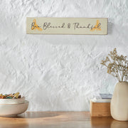 Buzzy Bees Bee Blessed & ThankfulWall Sign 3x14x0.75 (2PC Bundle)