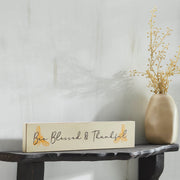 Buzzy Bees Bee Blessed & ThankfulWall Sign 3x14x0.75 (2PC Bundle)