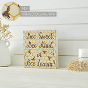 Buzzy Bees Bee Sweet, Bee Kind, or Bee Leavin!Block Sign 8x8x1 (2PC Bundle)
