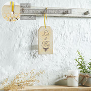 Buzzy Bees Let It BeeTag Ornament w/ Ribbon 7x3.75x0.5 (2PC Bundle)