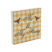 Buzzy Bees Me & My HoneyBlock Sign 8x8x1 (2PC Bundle)