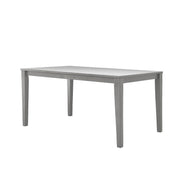 Rectangular 36 x 60 inch Farmhouse Dining Table in Antique Grey Wood Finish