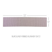 Ashton Burgundy Ribbed Runner 13x72