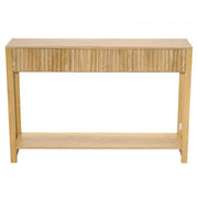 47 in Console Table, Farmhouse Desk Behind the Couch with Drawers and Bottom Storage Shelf, Wooden Rectangle Entrance Narrow Sofa Table for Hallway, Bedroom, Living Room, Foyer, Burlywood