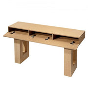 63 in Console Table, Farmhouse Desk Behind the Couch, Wooden Rectangle Entrance Desk, Narrow Long Sofa Table Accent Stand for Hallway, Bedroom, Living Room, Foyer, Easy Assembly, Burlywood