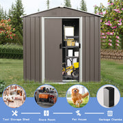8ft x 4ft Outdoor Metal Storage Shed With window