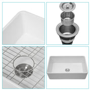 Farmhouse/Apron Front White Ceramic Kitchen Sink