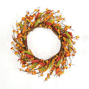Barnyard Bittersweet & Pumpkins Wreath - 22"