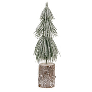 Snowy Long Needle Pine Tree - 10.5"