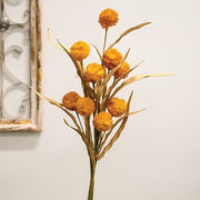 Fall Grass & Billy Ball Spray - Mustard - 20.5"H