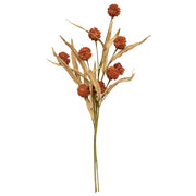 Fall Grass & Bill Ball Spray - Burnt Orange - 20.5"H