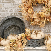 Natural Fall Leaves - Berry Clusters & Eucalyptus Wreath - 24"