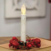 Red Glitter Heart & Berries Candle Ring - 2"