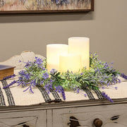 Golden Trumpet & Lavender Candle Ring - 6-1/2 In