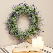 Golden Trumpet & Lavender Wreath - 20 In